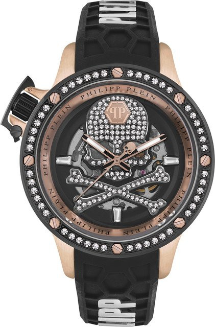 Philipp Plein Herrenuhr Automatik, Edelstahl, Schwarz, 46 mm, 5 ATM - Bild 1