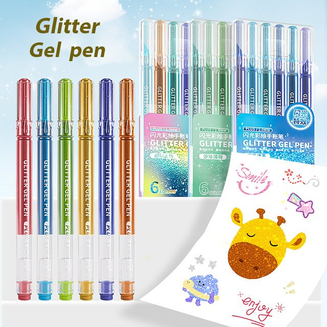 OBOS Glitzer-Gelstift-Set mit 12 Farben in Multicolour, 1,0 mm Spitze für Kunst, Zeichnen und Scrapbooking - Bild 1