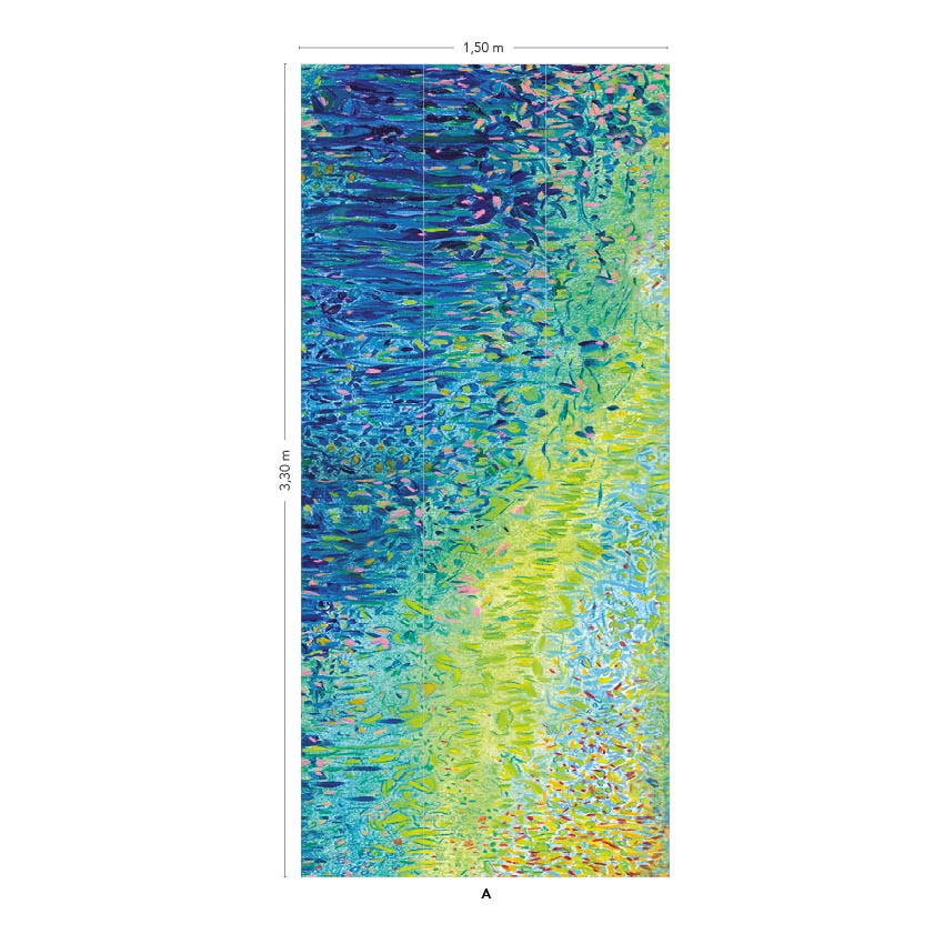 Isidore Leroy Mural Lily abstrakte Fototapete aus Vlies in Multicolour B: 330 cm, H: 150 cm - Bild 1