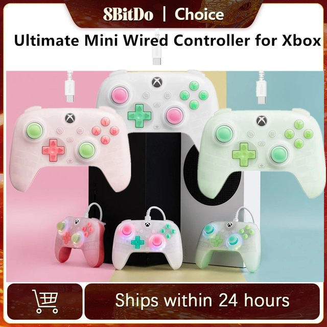 8BitDo Ultimate Mini Kabelgebundener Controller in Grün für Xbox Series S/X, Xbox One und Windows 10/11 - Bild 1
