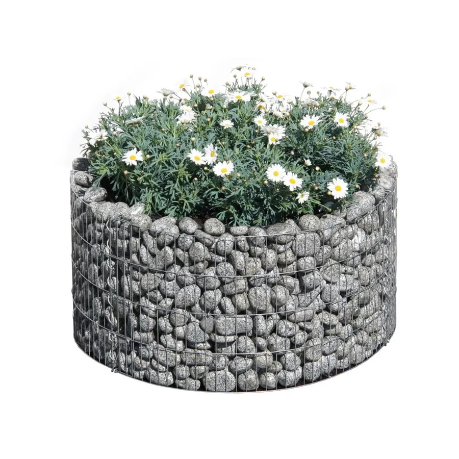 Bellissa Gabionen-Hochbeet Basic rund in Grau, Durchmesser: 81 cm, Höhe: 40 cm - Bild 2