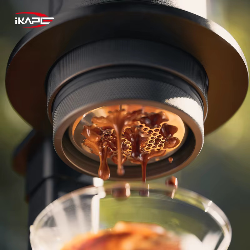 IKAPE Kapo K2 Tragbare Kaffeemaschine mit Bluetooth-Verbindung und Timer-Funktion für 51 mm oder 58 mm Espresso Bottomless Siebträger - Bild 4