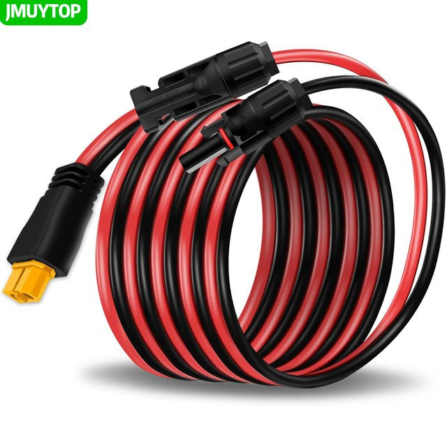 JMUYTOP XT60 Solarpanel-Verlängerungskabel 12AWG mit MC4 zu XT60 Stecker für Ecoflow Anker Jackery Powerstation - Bild 1