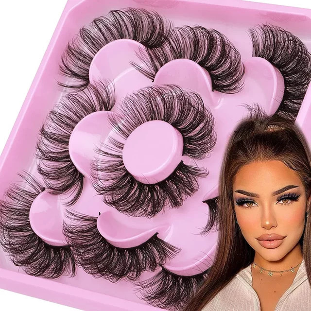 BLL.cf Künstliche Wimpern, 3D Nerz-Look, Schwarz, 5 Paare - Bild 1