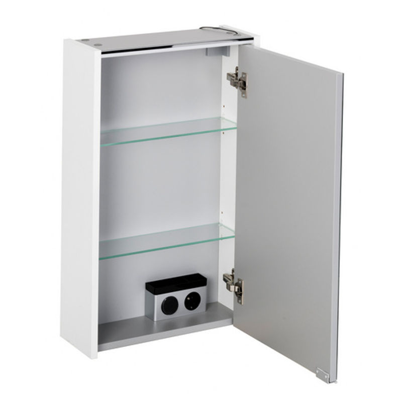 Fackelmann Spiegelschrank Denver mit LED-Beleuchtung und Softclose-Türen, Grau, B/H/T: 41,7 x 68,5 x 16 cm - Bild 2
