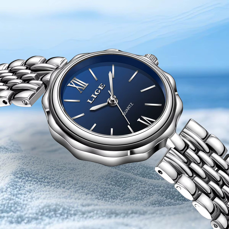 LIGE Armbanduhr Edelstahl, Quarz, Silber, Damen - Bild 2