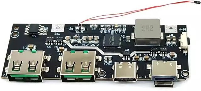 DIY Power Bank Modul Set mit 22,5 W Leistung, 5 Ports, bidirektionaler Schnellladung (QC4 & PD3.0), Schwarz - Bild 1