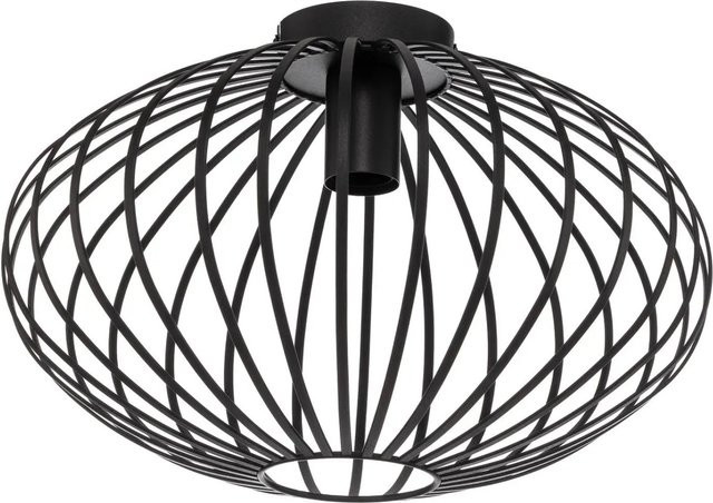 Lindby Deckenlampe Maivi Modern Schwarz aus Metall 1-flammig E27 Wohnzimmerleuchte B: 25,5 cm, T: 15,0 cm, H: 40,0 cm - Bild 1