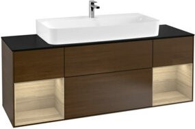V&B Waschtischunterschrank Finion mit Wandbeleuchtung, Breite: 160 cm, Tiefe: 50,1 cm, Höhe: 50,1 cm - Bild 1