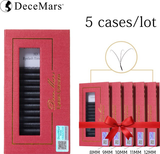 DeceMars Wimpernextensions 3D W-förmig, 5 Packungen - Bild 1