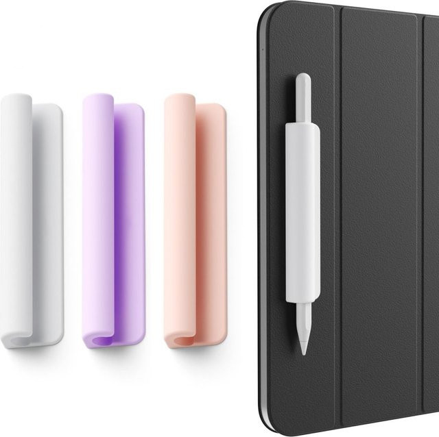 Selbstklebender Silikon-Bleistifthalter als Anti-Verlust-Halterung für Tablet-Stylus und Federmäppchen in einfarbigem Design - Bild 1