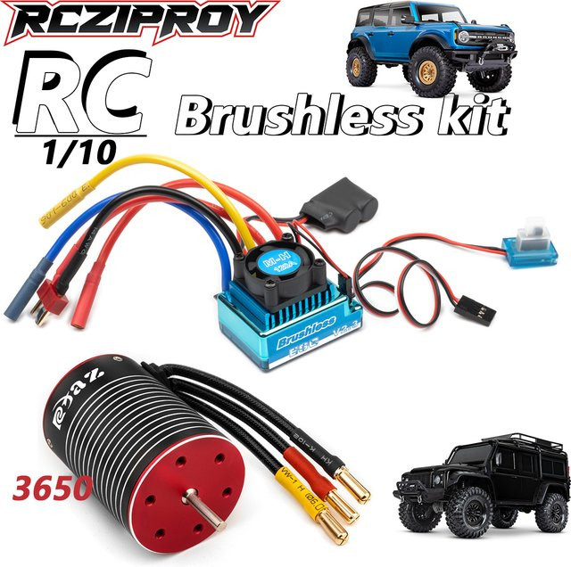 RCZIPROY RC 3650 Bürstenloser Motor mit 120 A ESC-Kombination, 1:10, wasserdicht - Bild 1
