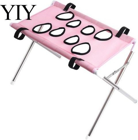 Pflegestation für Haustiere von jincharongyuya mit klappbarem Ständer und Hängematte, Rosa - Bild 1
