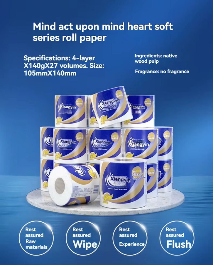 10er Pack Haushaltspapier Rollen in Weiß, vierlagiges Küchenpapier mit extra dickem Kern - Bild 2