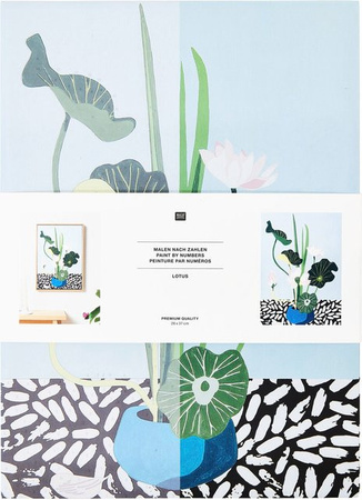 Rico Design Malen nach Zahlen Lotus, Natur, Bunt / Mehrfarbig