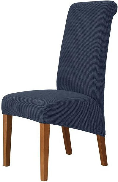 Wasserabweisender Stuhlbezug mit hoher Rückenlehne von Yiran Furniture in Blau, Jacquard-Stretch XL-Größe für Esszimmerstühle (60-75 cm) - Bild 1