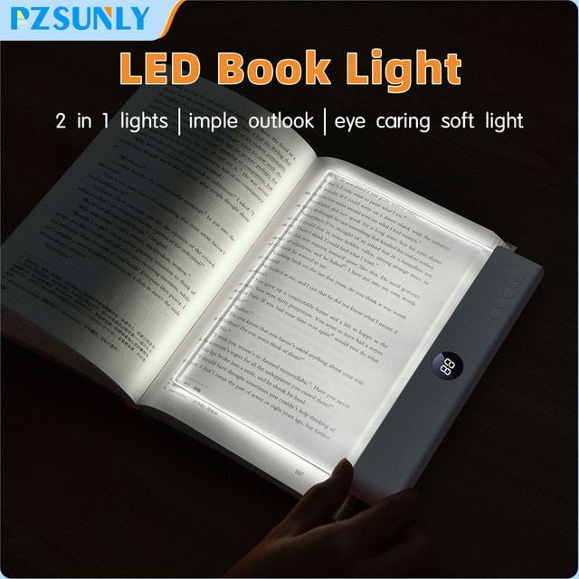 Pzsunly LED-Leselampe wiederaufladbar mit Timer und Dimmer in Transparent und Weiß - Bild 1
