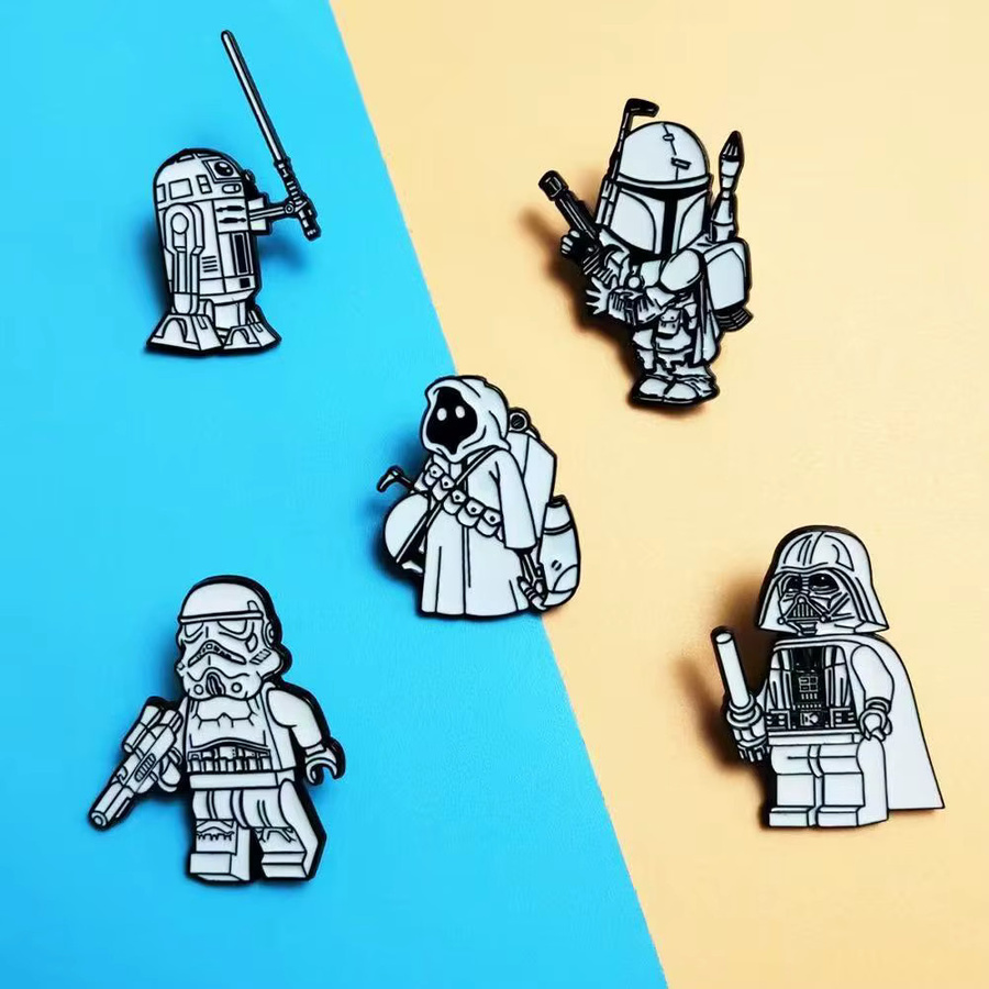 Star Wars Broschen-Set, 5-teilig, Metall, Bunt - Bild 2
