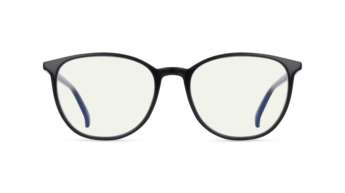 Fielmann ABC 064 Korrektionsbrille Damen, Vollrand, Oval, Acetat, schwarz, Blaulichtfilter - Bild 1
