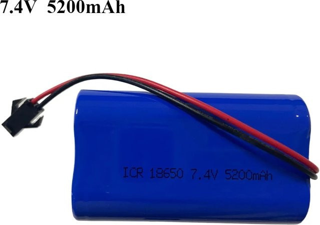 DOUBLEPOW Lithium-Ionen-Akku 7,4 V 5200 mAh in Blau für Audio-LED-Arbeitsleuchten und Überwachungskameras mit Schutzplatine - Bild 1