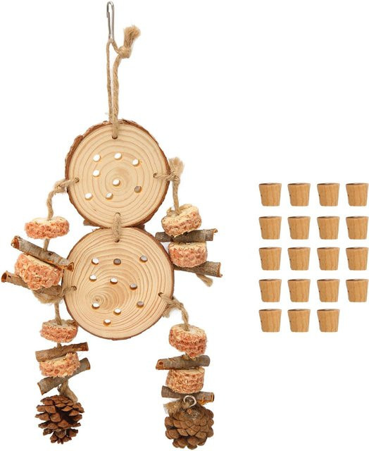 Vogel's Vogel Kauspielzeug Puzzle Holz, beige - Bild 1