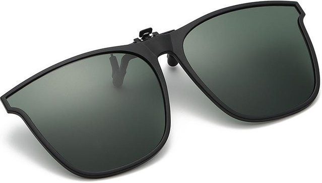 Aoron Glasses Sonnenbrillen-Clips, quadratisch, grün, Unisex - Bild 1