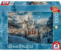Schmidt Spiele Winterliches Schloss Neuschwanstein, Puzzle, 1.000 Teile - Bild 1