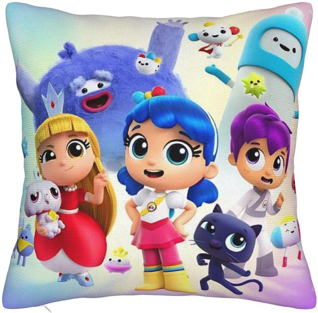 JMG Clothing Cartoon Kissenbezug Regenbogen Königreiche aus Polyester, Mehrfarbig, B/B: 30 x 30 cm - Bild 1