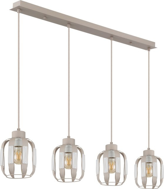 Hängeleuchte ARLEN von GLOBO Lighting in Weiß und Beige aus Metall mit K9 Kristallen und höhenverstellbarem Kabel - Bild 1