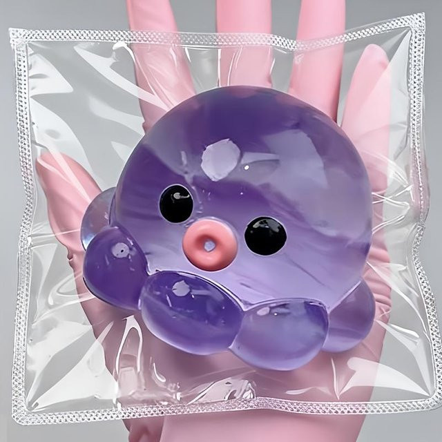 Topmix DIY Oktopus Blasen Squishy Spielzeug, gray - Bild 1