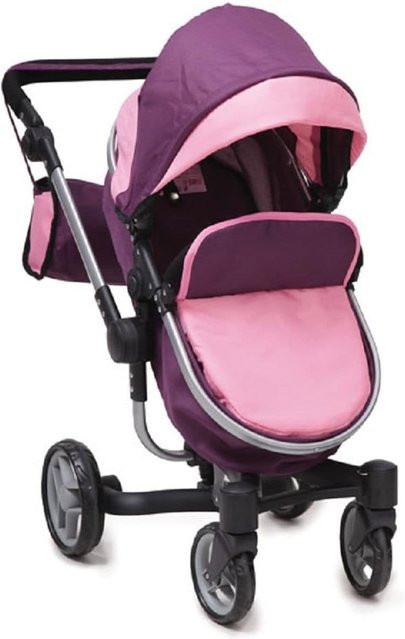 Moni Puppenbuggy Puppenwagen Violette zusammenklappbar mit Schwenkrädern vorne - Bild 1