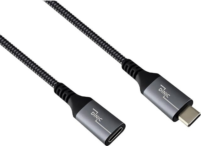 DINIC USB 4.0 Verlängerung Typ C auf C, 240W PD, 40Gbps, Schwarz - Bild 1