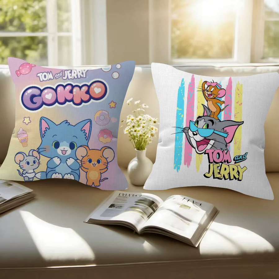 Personalisierter Kissenbezug Beast Kingdom Anime Tom und Jerry Design, quadratisch, Mehrfarbig, Breite: 30,0 cm, Höhe: 30,0 cm - Bild 3