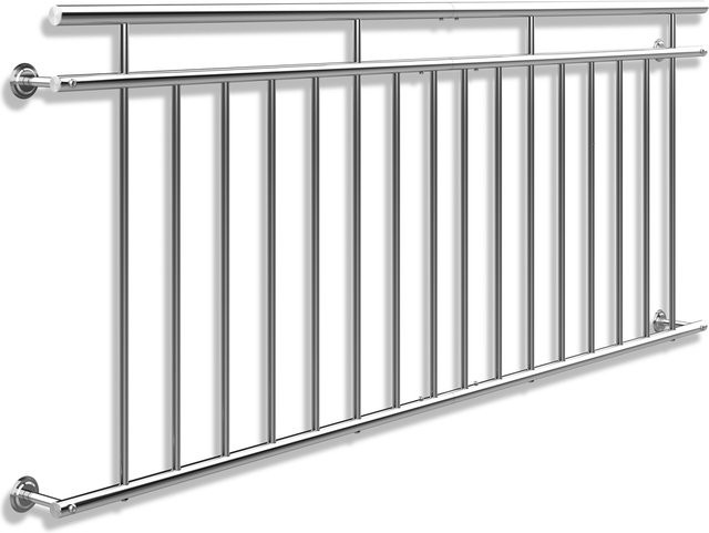 Französisches Balkongeländer aus Edelstahl B/H: 90 x 225 cm - Bild 1