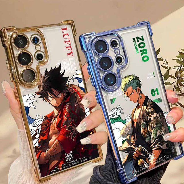 ONE PIECE Luffy Zoro Handyhülle für Samsung Galaxy S26 S25 S24 S23 S22 S21 S20 Ultra Plus Silikon-Softcase Sturzsicher - Bild 1