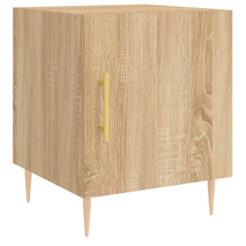 Vidaxl Set 2 Nachttische Modern Skandinavisch in Sonoma-Eiche aus Holzwerkstoff und Metall, B/T/H: 40 x 40 x 50 cm - Bild 5