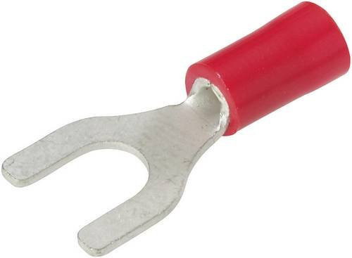 TE Connectivity 34156 Gabelkabelschuh Rot, Teilisoliert, Messing, 0.205mm² bis 1.50mm², Loch-Ø: 5.3mm - Bild 1