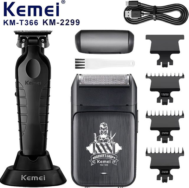 Kemei Haarschneidemaschine Elektrischer Trimmer, Herren, Schwarz - Bild 1
