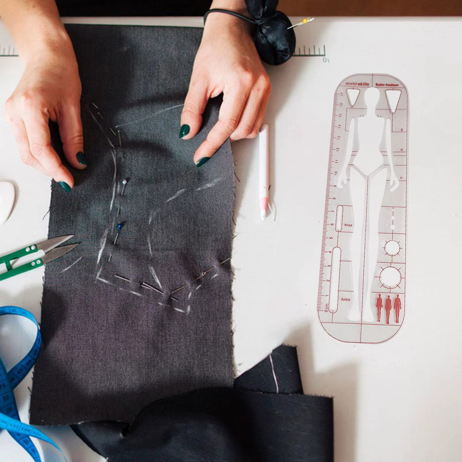 Sharprepublic Französisches Kurvenlineal aus Kunststoff, transparent, Zeichnungsvorlage für Schneiderei und Modedesign - Bild 2