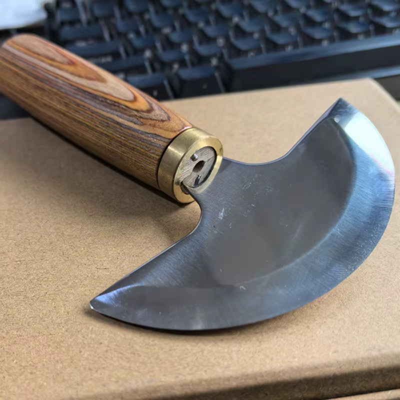 Professionelles Leder-Skiving-Messer aus Metall mit Rundkopf in Silber - Bild 2