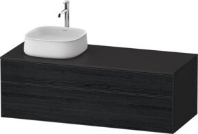 Duravit Waschtischunterschrank Zencha in Schwarz und Grau mit Einrichtungs-System, Breite: 130 cm, Tiefe: 55 cm, Höhe: 55 cm - Bild 1