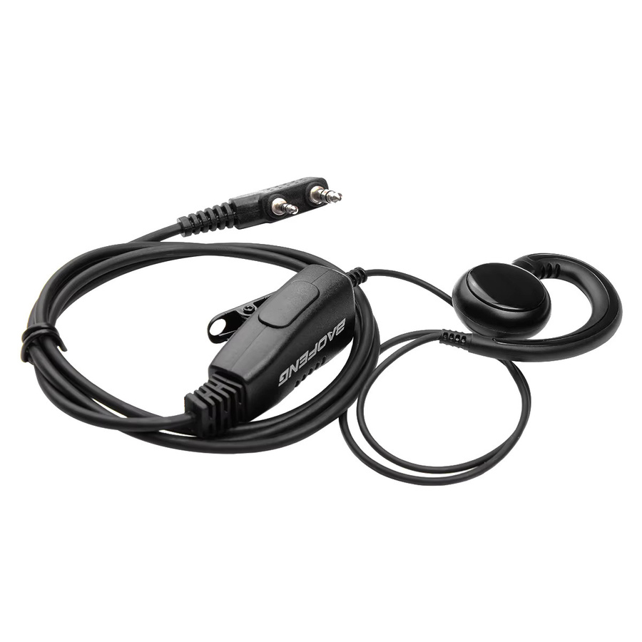 Baofeng Headset-Mikrofon in Schwarz mit In-Ear Kopfhörern für Quansheng und TYT Walkie Talkies - Bild 2
