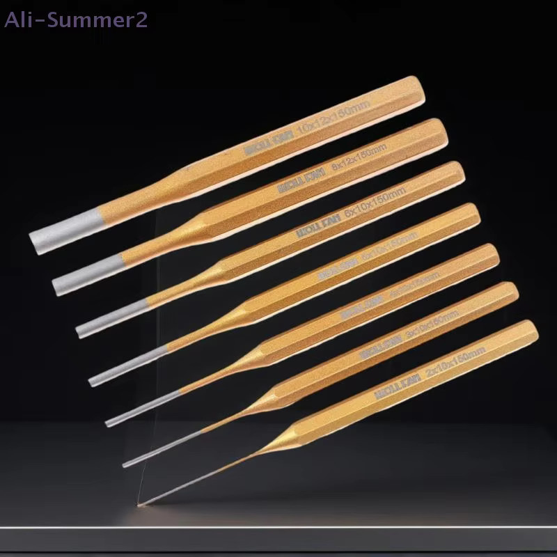Summer2 Messing Stanz-Rollstift-Entfernungswerkzeug in Gold, Meißelkegelstanzer für Mechaniker, 2–10 mm, Länge: 150 mm - Bild 4