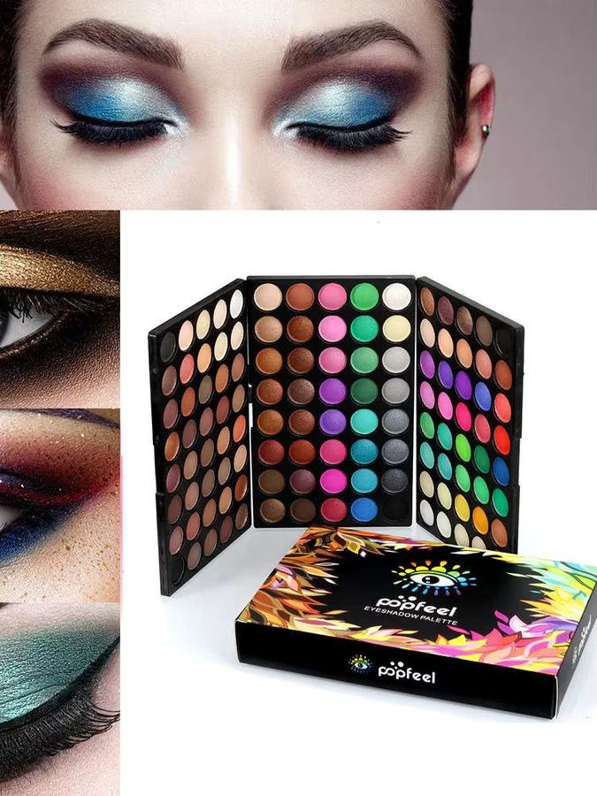 POPFEEL 3-in-1 Lidschatten-Palette, 120 Farben, matt und schimmernd - Bild 7