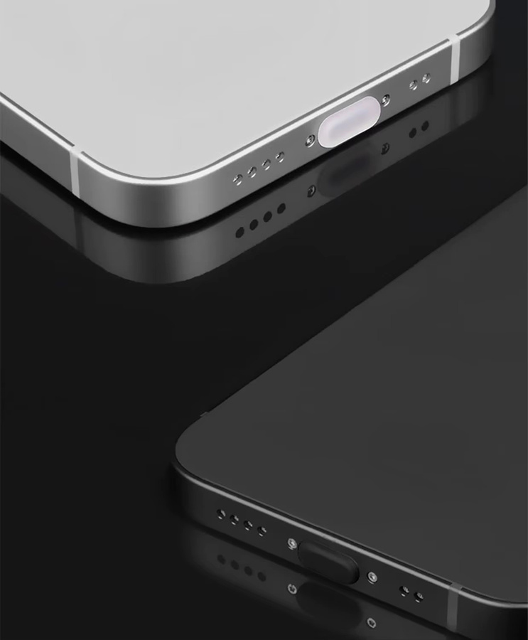 USB-C Staubschutzkappen aus Silikon als Anti-Staub-Schutz für iPhone 15-17, Samsung S20-S25, A Note und alle USB-C-Geräte - Bild 5