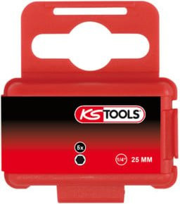 KS Tools CLASSIC Innensechskant Schraubendreher-Bit 1/4 Zoll, 5er Pack, Rot - Bild 1