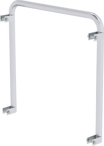 MUNK Günzburger Steigtechnik Geländer stirnseitig für Arbeitspodest aus Aluminium in Silber, B/T/H: 62 x 59 x 75 cm - Bild 1