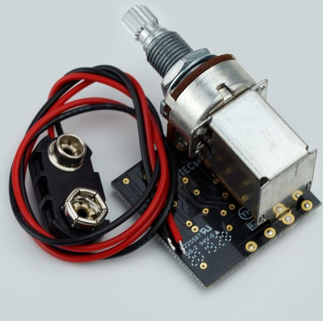 Binchi Onboard Aktiver EQ Peak Controller zur Erweiterung des Potentiometers für Elektrische Gitarren, Mehrfarbig - Bild 1