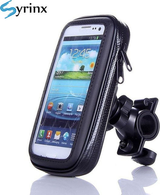 RUBINZHI Wasserdichte Fahrrad-Handytasche und Motorrad-Telefonhalter in Schwarz für iPhone und Samsung - Bild 1