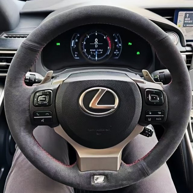 GNUPME Lenkradabdeckung aus rutschfestem Wildleder für Lexus IS250 IS300 IS350 IS F-Sport IS200t in Schwarz - Bild 1